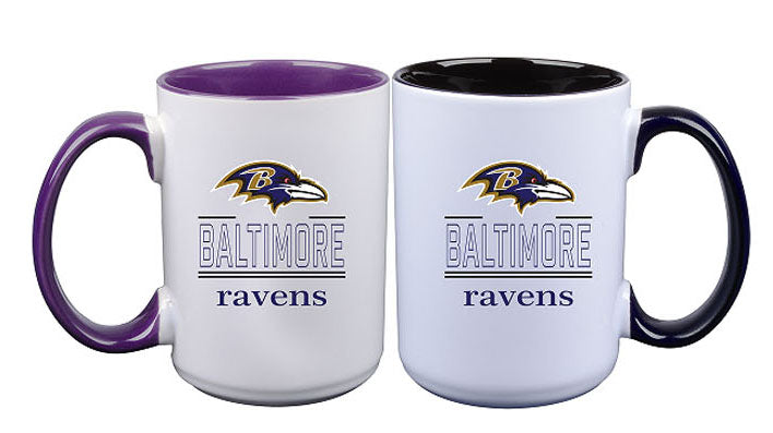 2pk Inner Color Home-Away Mug Set | Baltimore Ravens
