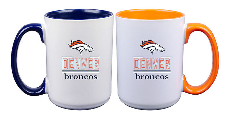 2pk Inner Color Home-Away Mug Set | Denver Broncos