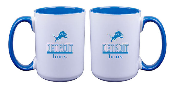 2pk Inner Color Home-Away Mug Set | Detroit Lions