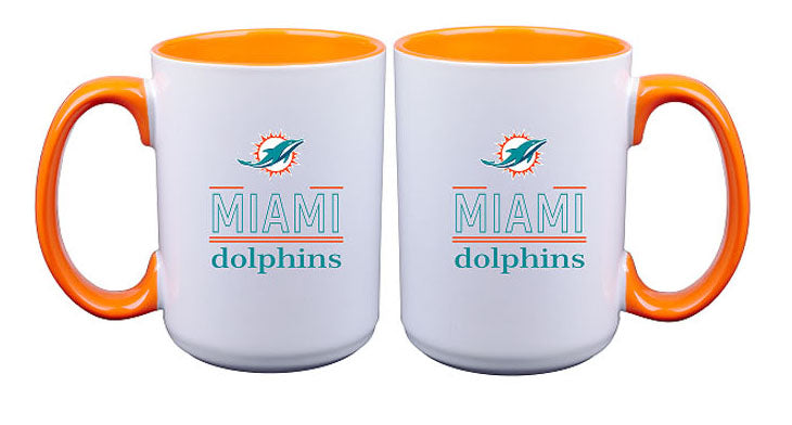 2pk Inner Color Home-Away Mug Set | Miami Dolphins