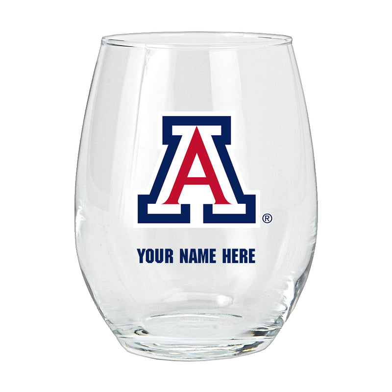 15oz Personalized Stemless Glass | Arizona Wildcats