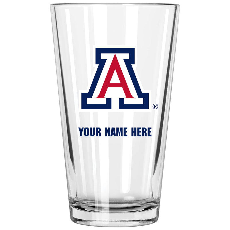 17oz Personalized Pint Glass | Arizona Wildcats