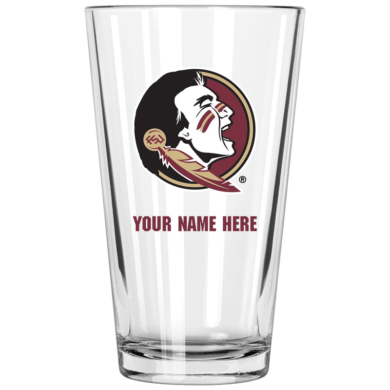 17oz Personalized Pint Glass | Florida State Seminoles