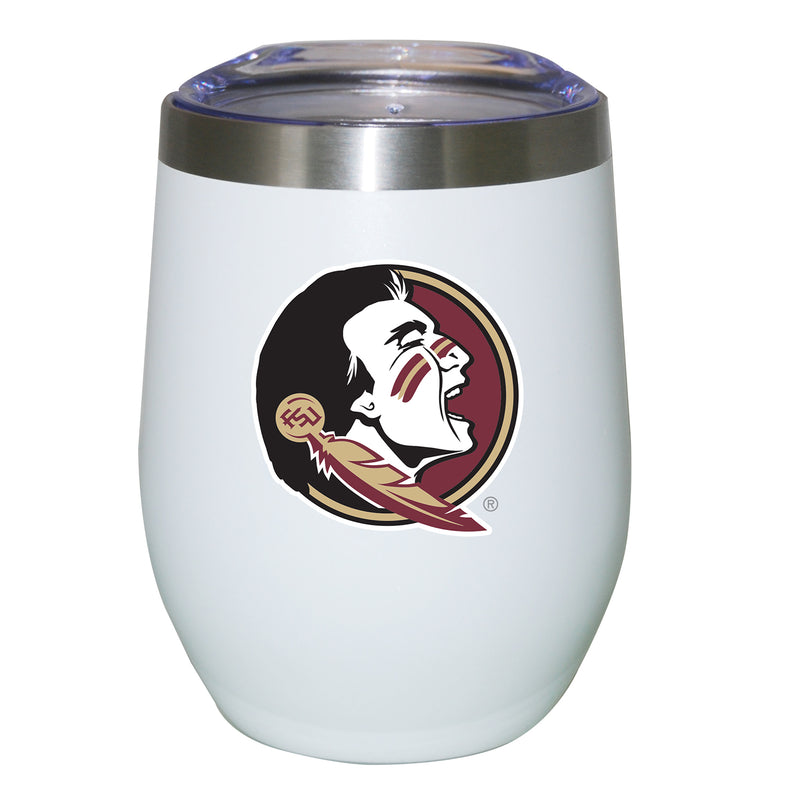 12oz White Stainless Steel Stemless Tumbler | Florida State Seminoles COL, CurrentProduct, Drinkware_category_All, Florida State Seminoles, FSU 194207624517 $27.49