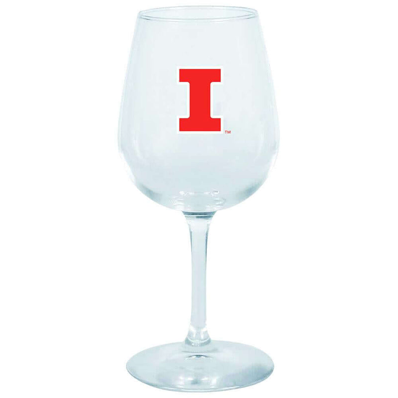 12.75oz Decal Wine Glass | Illinois Fighting Illini COL, Holiday_category_All, ILL, Illinois Fighting Illini, OldProduct 888966686274 $12