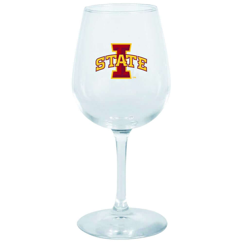 Iowa State Cyclones Decal Wine Glass