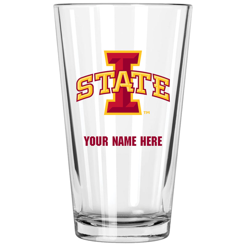 17oz Personalized Pint Glass | Iowa State Cyclones