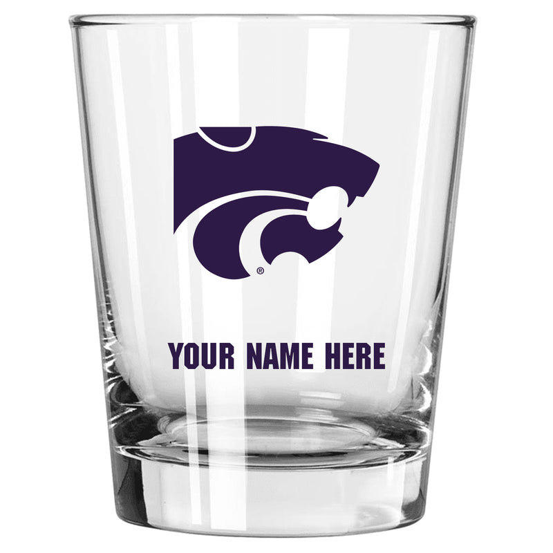 15oz Personalized Stemless Glass | Kansas State Wildcats