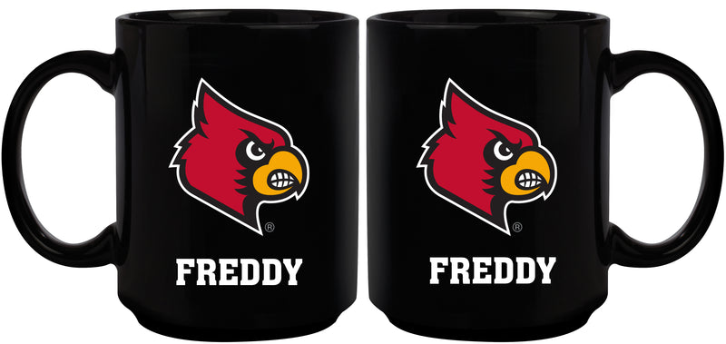 15oz Black Personalized Ceramic Mug | Louisville Cardinals COL, CurrentProduct, Drinkware_category_All, Engraved, LOU, Louisville Cardinals, Personalized_Personalized 194207505274 $21.86
