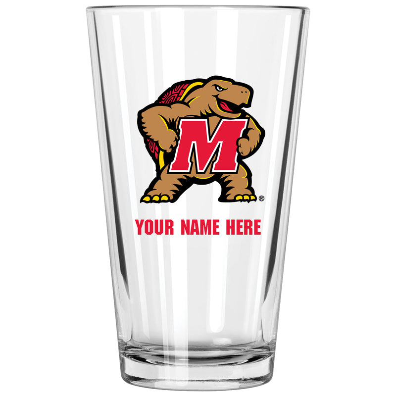 17oz Personalized Pint Glass | Maryland Terrapins