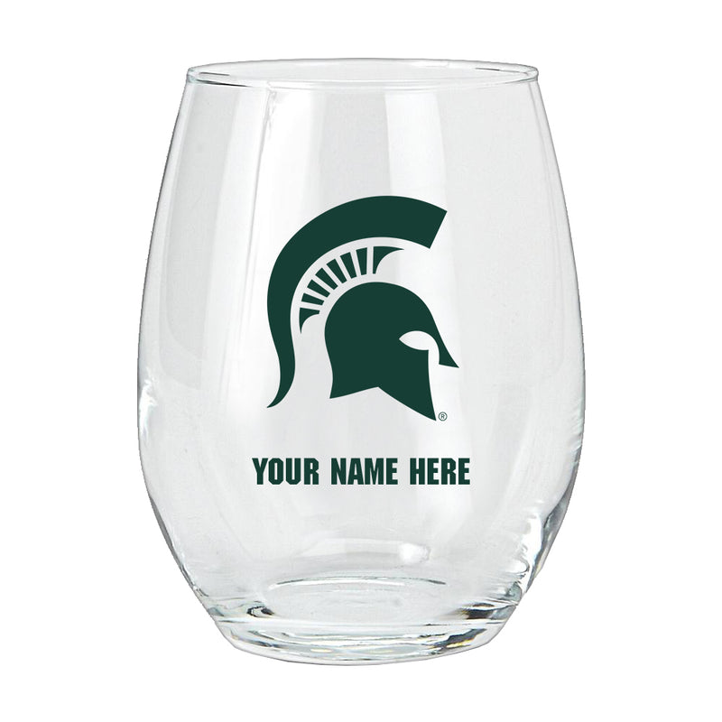 15oz Personalized Stemless Glass | Michigan State Spartans