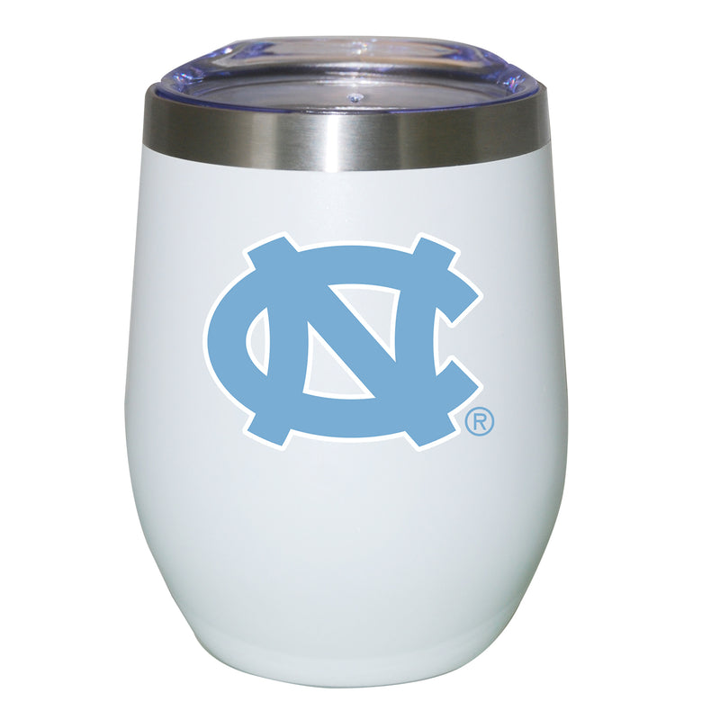 12oz White Stainless Steel Stemless Tumbler | UNC Tar Heels COL, CurrentProduct, Drinkware_category_All, NC, UNC Tar Heels 194207624722 $27.49