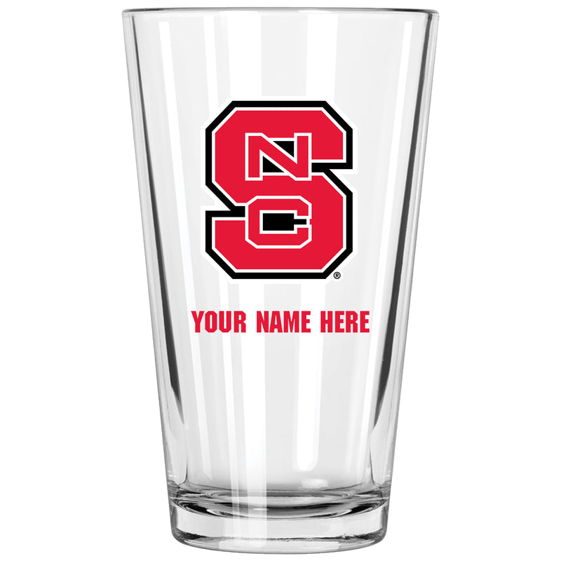 17oz Personalized Pint Glass | NC State Wolfpack