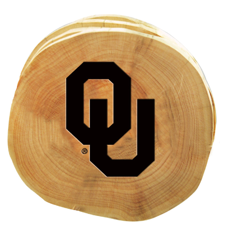 4pk Wood Cut Coaster | Oklahoma