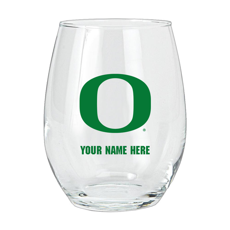 15oz Personalized Stemless Glass | Oregon Ducks