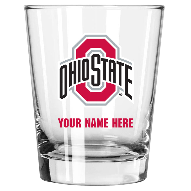 15oz Personalized Stemless Glass | Ohio State University Buckeyes