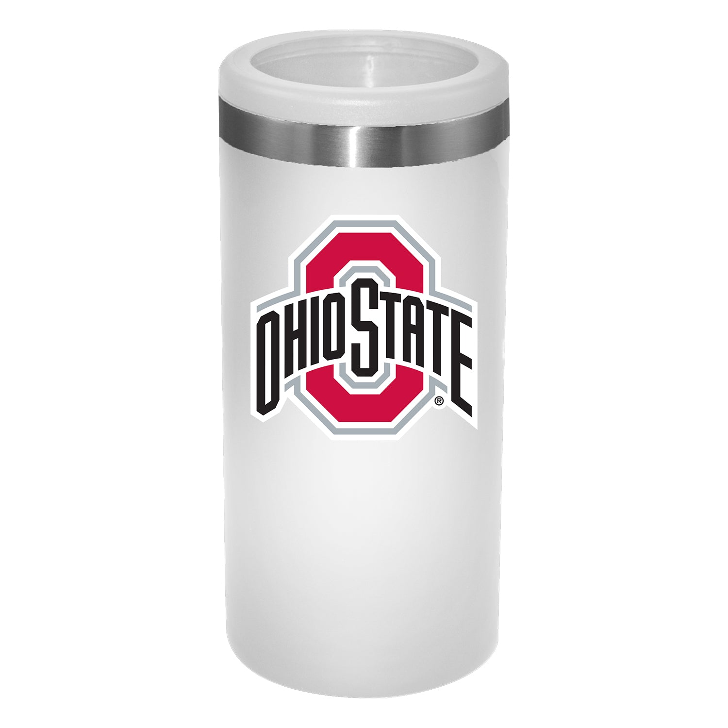 12oz White Slim Can Holder  Ohio State University Buckeyes at $29.99 only  from The Memory Company