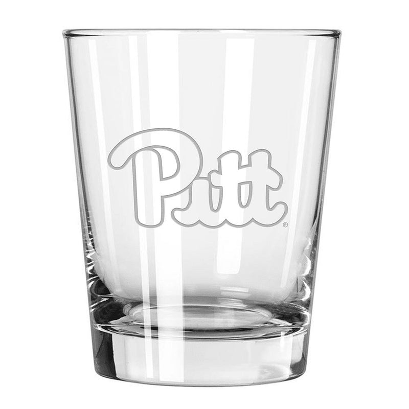 15oz Double Old Fashion Etched Glass | Pittsburgh University COL, CurrentProduct, Drinkware_category_All, PIT, Pittsburgh Panthers 194207264188 $13.49