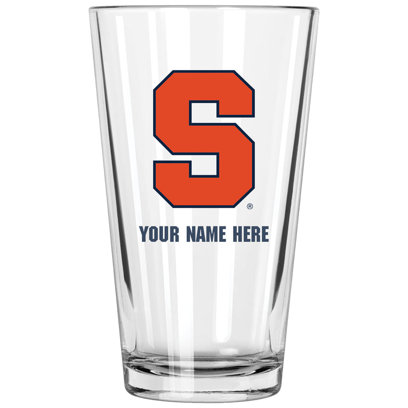17oz Personalized Pint Glass | Syracuse Orange
