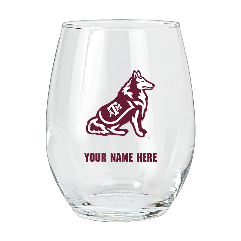 15oz Personalized Stemless Glass | Texas A&M Aggies
