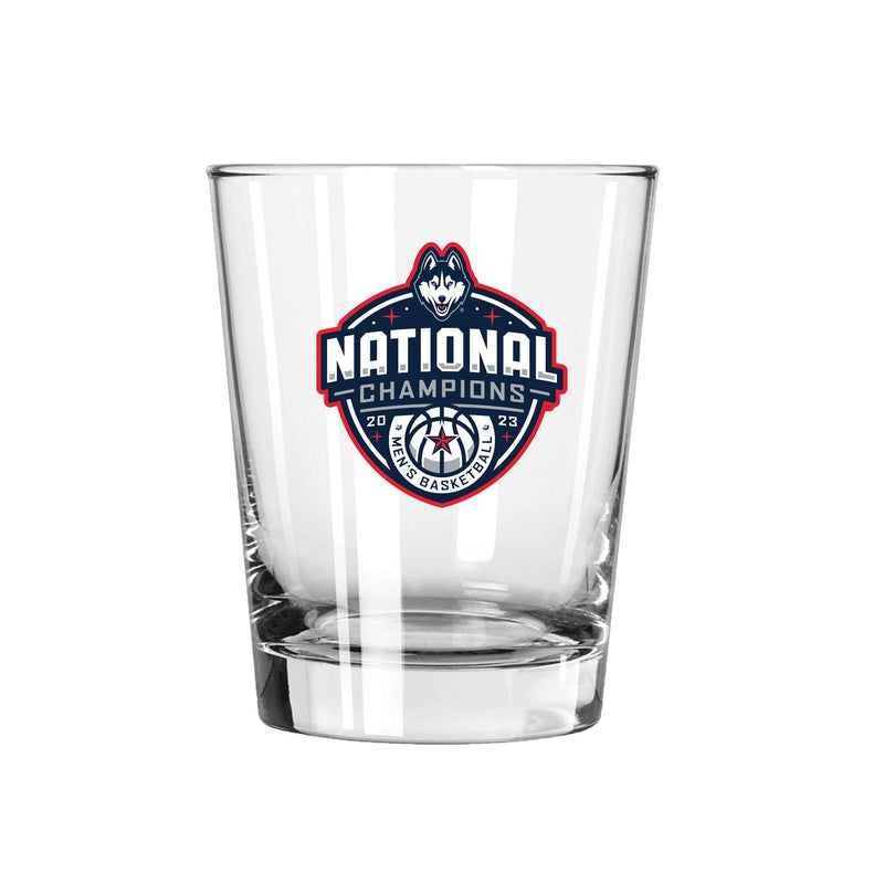 Double Old Fashioned Direct Print Glass  | UConn Huskies 2023 Men's Basketball Champion