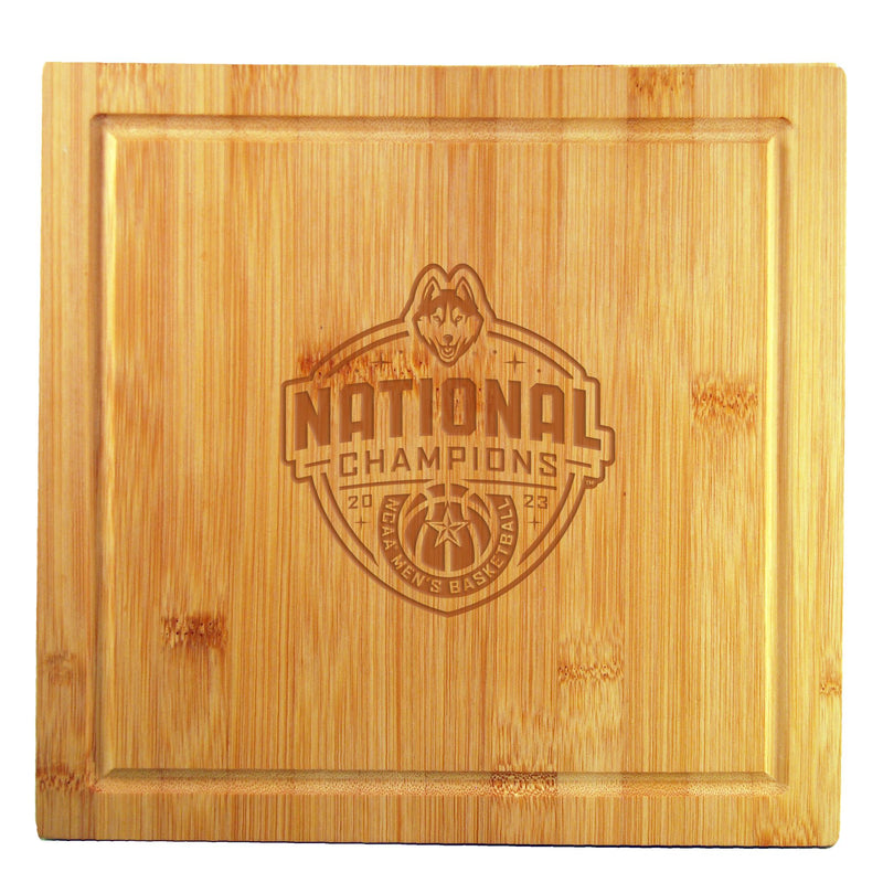 Bamboo Cutting Board with Utensils | UConn Huskies 2023 Men's Basketball Champion