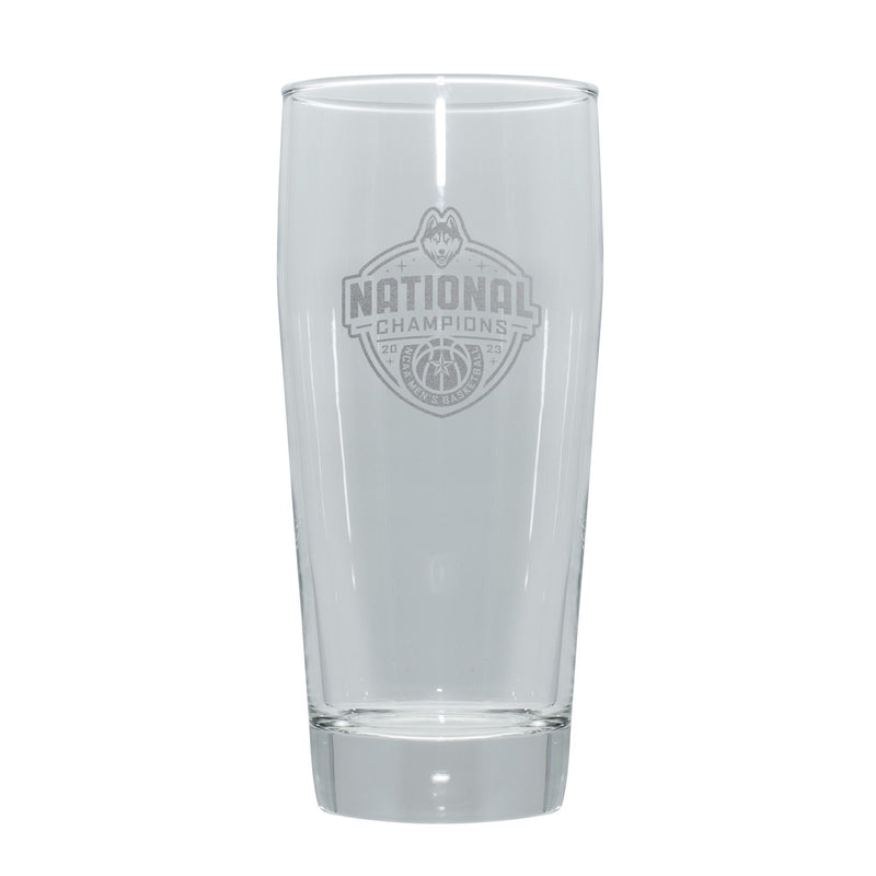 16oz Etched Clubhouse Pilsner Glass  | UConn Huskies 2023 Men's Basketball Champion