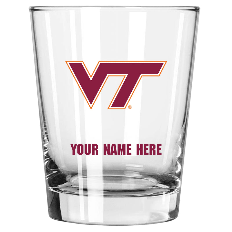 15oz Personalized Stemless Glass | Virginia Tech Hokies
