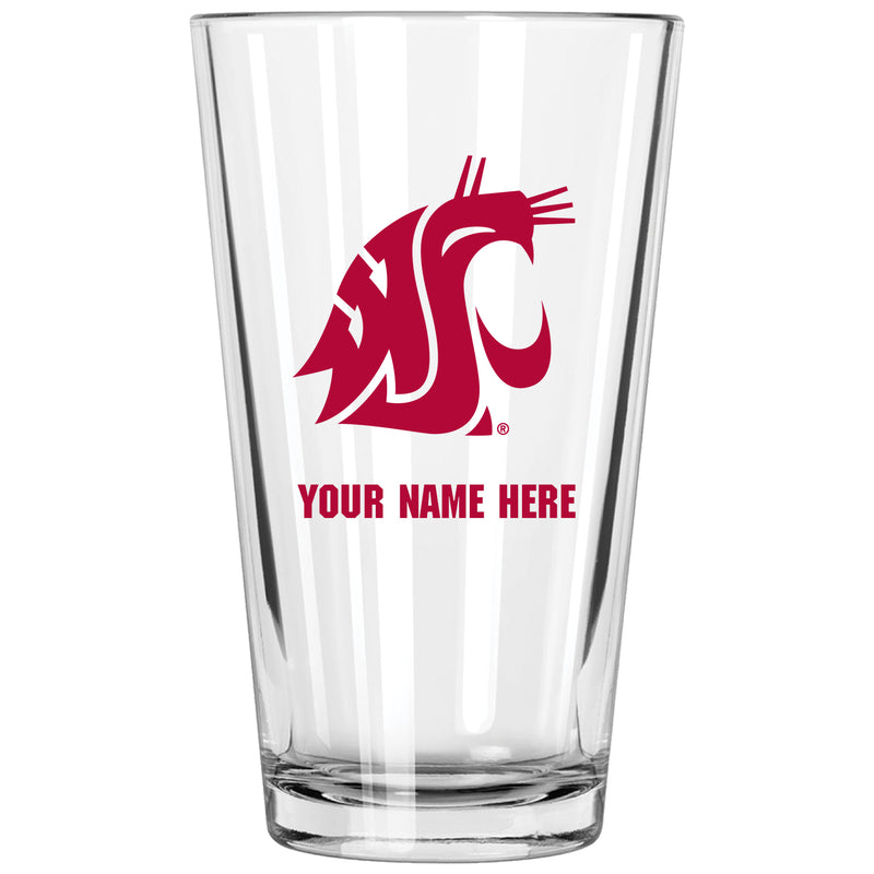 17oz Personalized Pint Glass | Washington State Cougars