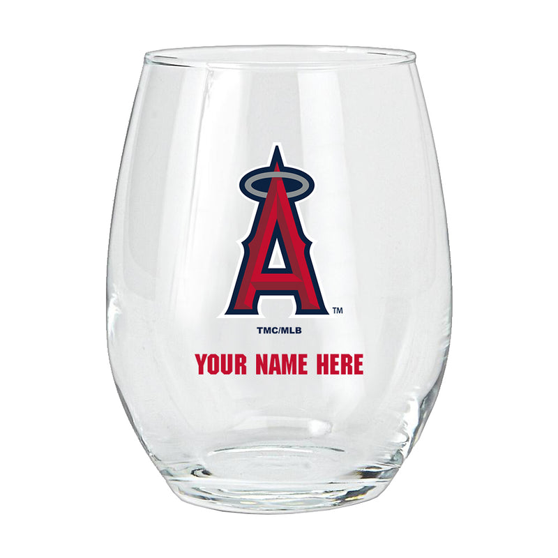 15oz Personalized Stemless Glass | Los Angeles Angels