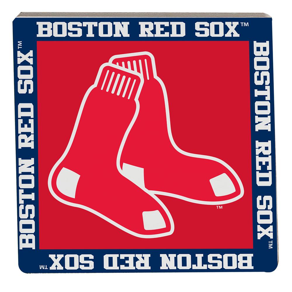 Team Uniform Coaster Set RED SOX at $27.49 only from The Memory Company, image size:1000x1000