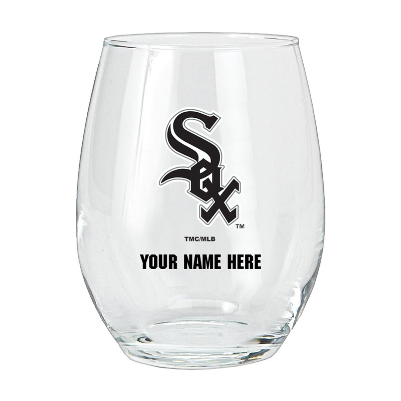 15oz Personalized Stemless Glass | Chicago White Sox