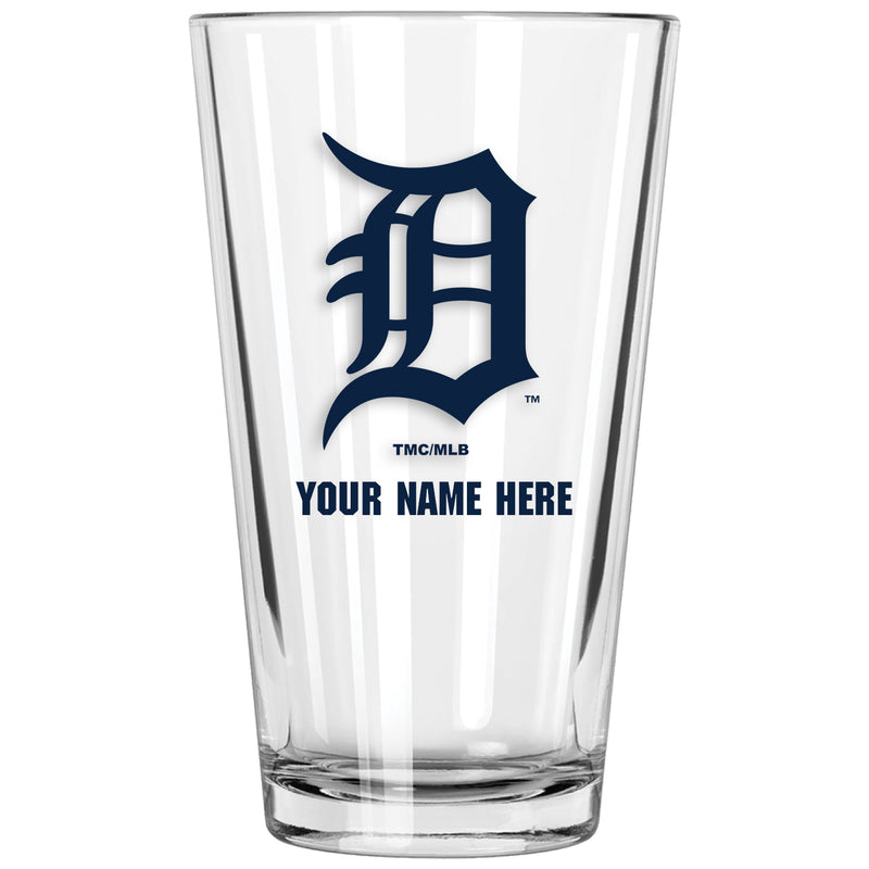 17oz Personalized Pint Glass | Detroit Tigers