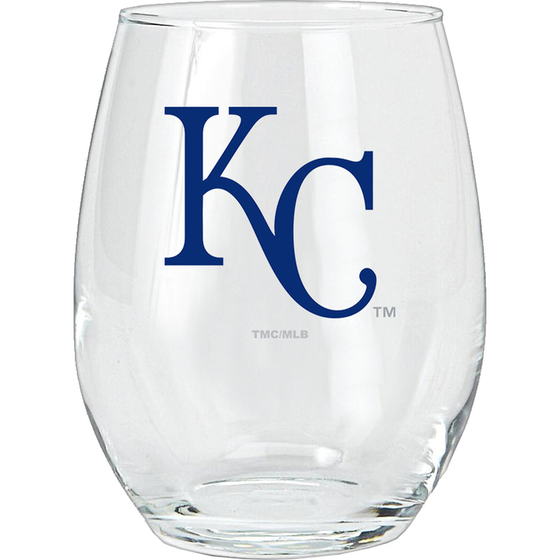 15oz Stemless Glass Tumbler | Kansas City Royals
