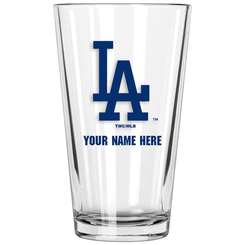 17oz Personalized Pint Glass | Los Angeles Dodgers
