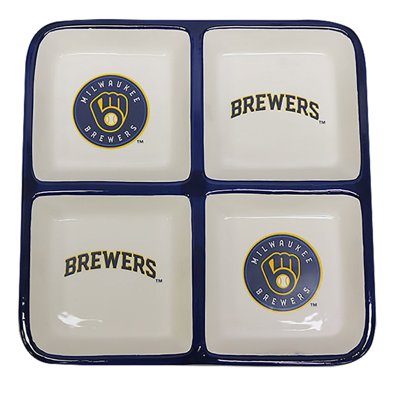 4 Section Square Tray | Milwaukee Brewers