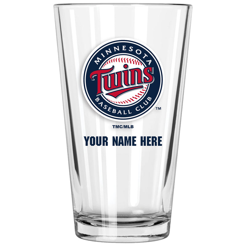 17oz Personalized Pint Glass | Minnesota Twins