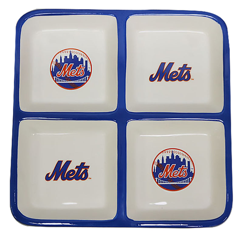 4 Section Square Tray | New York Mets