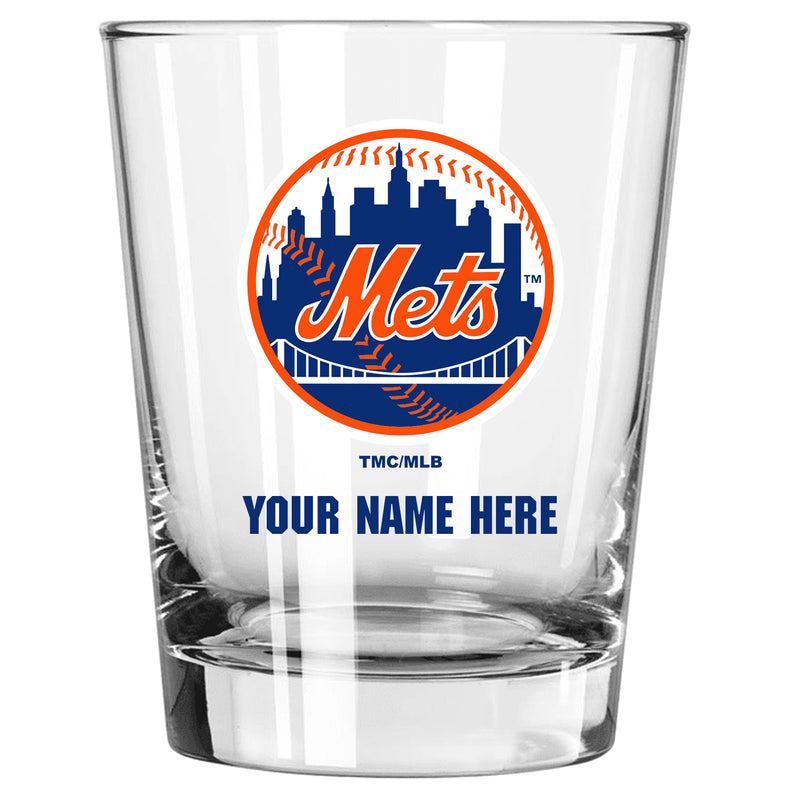 15oz Personalized Stemless Glass | New York Mets