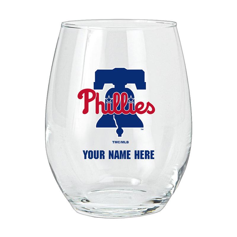 15oz Personalized Stemless Glass | Philadelphia Phillies