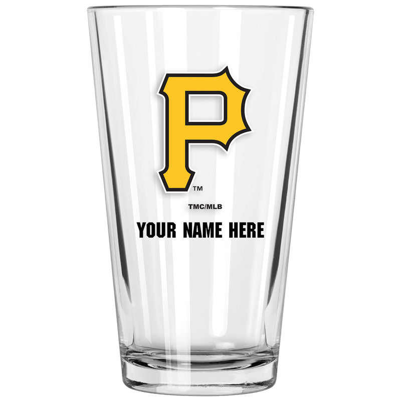 17oz Personalized Pint Glass | Pittsburgh Pirates