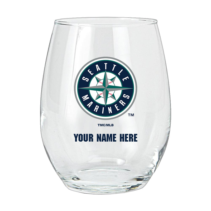 15oz Personalized Stemless Glass | Seattle Mariners