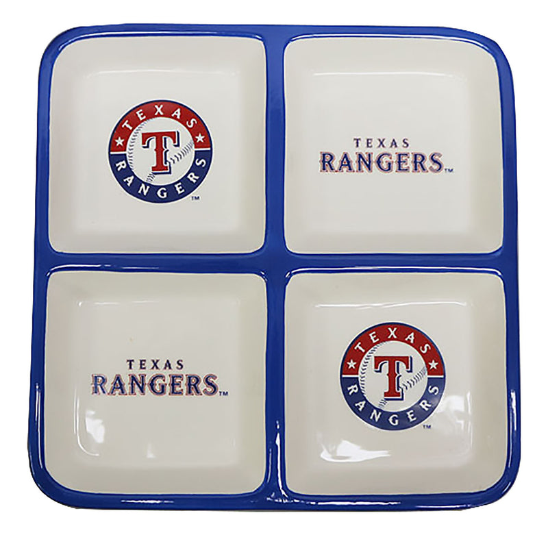 4 Section Square Tray | Texas Rangers