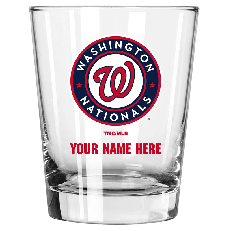 15oz Personalized Stemless Glass | Washington Nationals