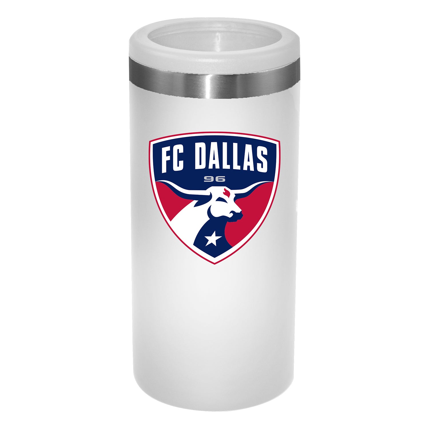 12oz White Slim Can Holder  FC Dallas at $29.99 only from The Memory  Company