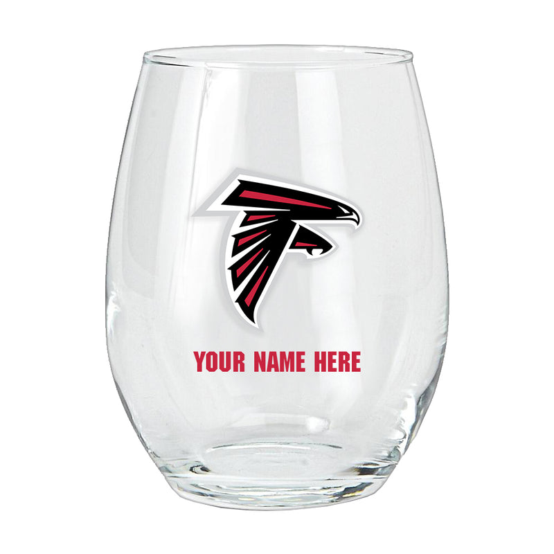 15oz Personalized Stemless Glass | Atlanta Falcons