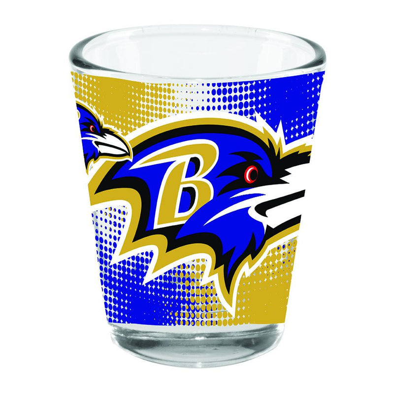 2oz Full Wrap Collect Glass | Baltimore Ravens
Baltimore Ravens, BRA, NFL, OldProduct
The Memory Company