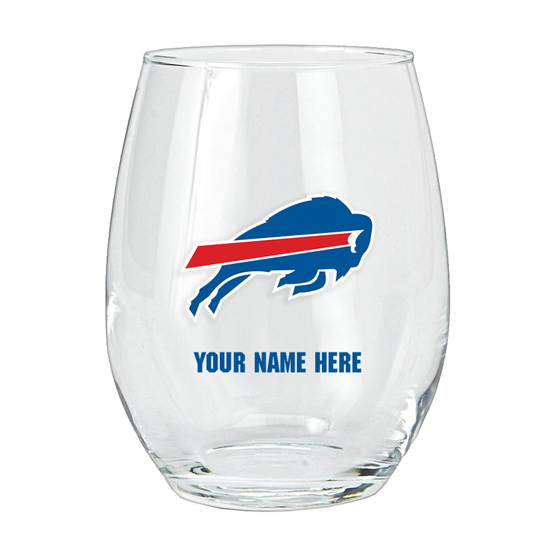 15oz Personalized Stemless Glass | Buffalo Bills