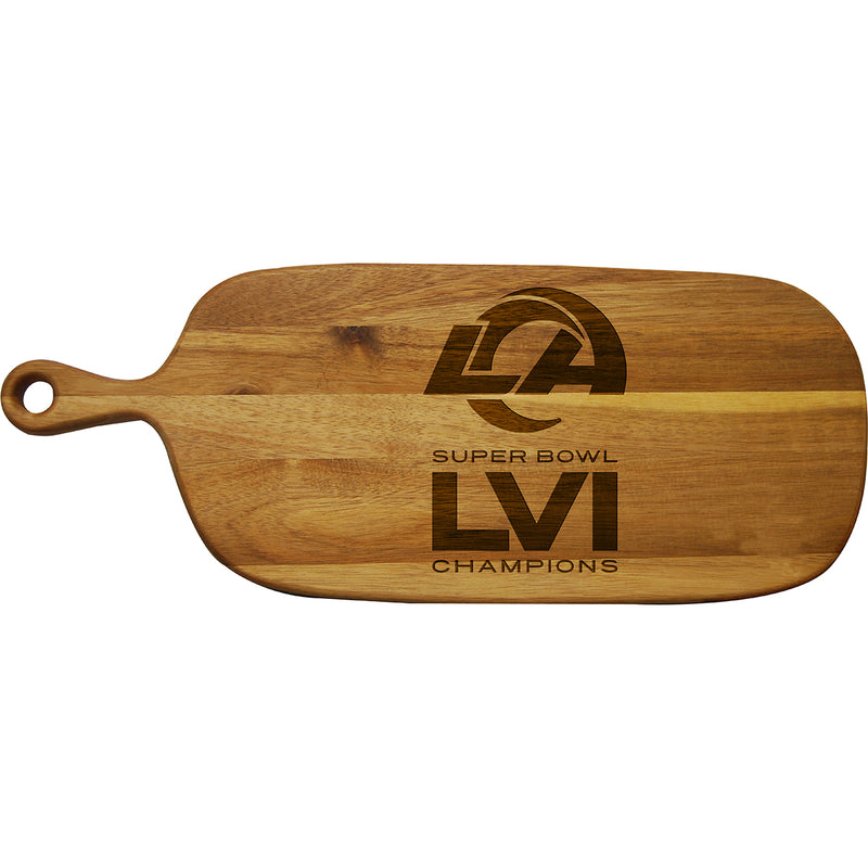 Acacia Paddle Cutting and Serving Board | Superbowl Champions Los Angeles Rams