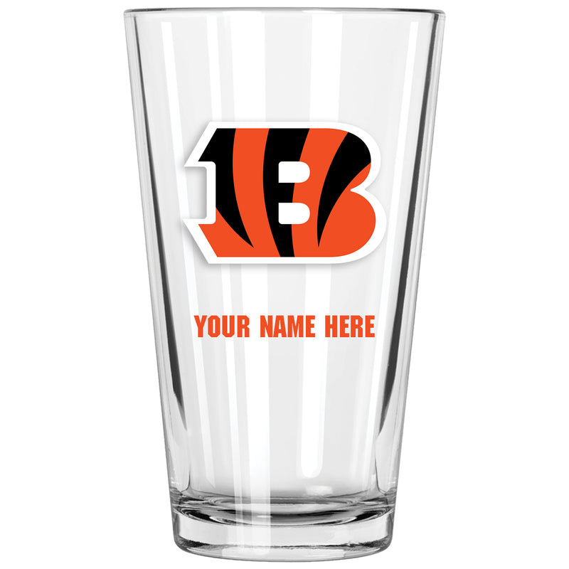 17oz Personalized Pint Glass | Cincinnati Bengals